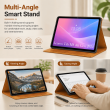 Lenovo Tab M8 4th Gen 2024 Case 8 Inch | PU Leather Flip Folio Cover with Multi-Angle Stand, Card Slots &amp; Full Protection &ndash; Golden Brown | iCare