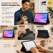 Lenovo Tab M8 4th Gen 2024 Case 8 Inch | PU Leather Flip Folio Cover with Multi-Angle Stand, Card Slots &amp; Full Protection &ndash; Black | iCare