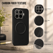 Xiaomi 17T Carbon Fiber Texture Silicone MagSafe Magnetic Ring Anti-Scratch Slim Back Cover &ndash; Black | iCare
