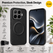 Xiaomi 17T Carbon Fiber Texture Silicone MagSafe Magnetic Ring Anti-Scratch Slim Back Cover &ndash; Black | iCare