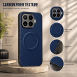 Xiaomi 17T Carbon Fiber Texture Silicone MagSafe Magnetic Ring Anti-Scratch Slim Back Cover &ndash; blue | iCare