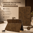 Samsung Galaxy Tab A11 8.7 Inch Case | PU Leather Folio Cover &ndash; Brown | iCare