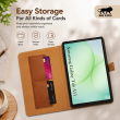 Samsung Galaxy Tab A11 8.7 Inch Case | PU Leather Folio Cover &ndash; Brown | iCare