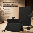 Samsung Galaxy Tab A11 8.7 Inch Case | PU Leather Folio Cover &ndash; Black | iCare