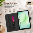 Samsung Galaxy Tab A11 8.7 Inch Case | PU Leather Folio Cover &ndash; Black | iCare