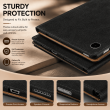 Samsung Galaxy Tab A11 8.7 Inch Case | PU Leather Folio Cover &ndash; Black | iCare