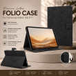 Samsung Galaxy Tab A11 8.7 Inch Case | PU Leather Folio Cover &ndash; Black | iCare