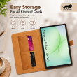 Samsung Galaxy Tab A11 8.7 Inch Case | PU Leather Folio Cover &ndash; Golden Brown | iCare