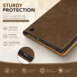 Samsung Galaxy Tab A11 Plus 11 Inch Case SM-X230/X236B | PU Leather Folio Flip Cover with Multi-Angle Stand, Card Slots &amp; Full Protection &ndash; Brown | iCare