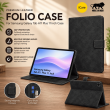 Samsung Galaxy Tab A11 Plus 11 Inch Case SM-X230/X236B | PU Leather Folio Flip Cover with Multi-Angle Stand, Card Slots &amp; Full Protection &ndash; Black | iCare