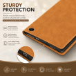 Samsung Galaxy Tab A11 Plus 11 Inch Case SM-X230/X236B | PU Leather Folio Flip Cover with Multi-Angle Stand, Card Slots &amp; Full Protection &ndash; Golden Brown | iCare