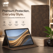 Samsung Galaxy Tab S10 FE Plus 13.1 Inch Case SM-X620/X626B | Trifold Flip Cover with Auto Sleep/Wake, Multi-Angle Stand &amp; Full Protection &ndash; Brown | iCare