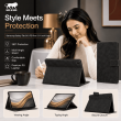 Samsung Galaxy Tab S10 FE Plus 13.1 Inch Case SM-X620/X626B | Trifold Flip Cover with Auto Sleep/Wake, Multi-Angle Stand &amp; Full Protection &ndash; Black | iCare