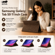 Samsung Galaxy Tab S9 11 Inch Case | Premium Smart Flip Cover with Auto Sleep/Wake, Multi-Angle Stand &amp; Full Protection &ndash; Samsung Galaxy Tab S9 Brown | iCare