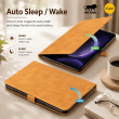 Samsung Galaxy Tab S9 FE X510 Flip Cover | Premium PU Leather Folio Case with Multi-Angle Stand, Card Slots &amp; Full Protection &ndash; Golden Brown | iCare