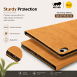 Samsung Galaxy Tab S9 FE X510 Flip Cover | Premium PU Leather Folio Case with Multi-Angle Stand, Card Slots &amp; Full Protection &ndash; Golden Brown | iCare