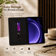 Samsung Galaxy Tab S9 FE X510 Flip Cover | Premium PU Leather Folio Case with Multi-Angle Stand, Card Slots &amp; Full Protection &ndash; Black | iCare