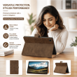 Samsung Galaxy Tab S9 Plus 12.4 Inch Case | Premium Smart Flip Cover with Auto Sleep/Wake, Multi-Angle Stand, S Pen Holder, Shockproof Protection &amp; Magnetic Closure &ndash; Brown | iCare
