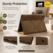 Samsung Galaxy Tab S9 Plus 12.4 Inch Case | Premium Smart Flip Cover with Auto Sleep/Wake, Multi-Angle Stand, S Pen Holder, Shockproof Protection &amp; Magnetic Closure &ndash; Brown | iCare