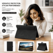 Samsung Galaxy Tab S9 Plus 12.4 Inch Case | Premium Smart Flip Cover with Auto Sleep/Wake, Multi-Angle Stand, S Pen Holder, Shockproof Protection &amp; Magnetic Closure &ndash; Black | iCare