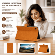 Samsung Galaxy Tab S9 Plus 12.4 Inch Case | Premium Smart Flip Cover with Auto Sleep/Wake, Multi-Angle Stand, S Pen Holder, Shockproof Protection &amp; Magnetic Closure &ndash; Golden Brown | iCare