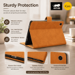 Samsung Galaxy Tab S9 Plus 12.4 Inch Case | Premium Smart Flip Cover with Auto Sleep/Wake, Multi-Angle Stand, S Pen Holder, Shockproof Protection &amp; Magnetic Closure &ndash; Golden Brown | iCare