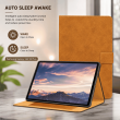 Samsung Galaxy Tab S9 Plus 12.4 Inch Case | Premium Smart Flip Cover with Auto Sleep/Wake, Multi-Angle Stand, S Pen Holder, Shockproof Protection &amp; Magnetic Closure &ndash; Golden Brown | iCare
