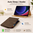 Samsung Galaxy Tab S9 FE+ 12.4 Inch Case (SM-X610/X616) | Premium Smart Flip Cover with Auto Sleep/Wake, Multi-Angle Stand, S Pen Holder, Shockproof TPU Back &amp; Full Body Protection &ndash; Brown | iCare