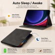 Samsung Galaxy Tab S9 FE+ 12.4 Inch Case (SM-X610/X616) | Premium Smart Flip Cover with Auto Sleep/Wake, Multi-Angle Stand, S Pen Holder, Shockproof TPU Back &amp; Full Body Protection &ndash; Black | iCare