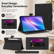 Samsung Galaxy Tab S9 FE+ 12.4 Inch Case (SM-X610/X616) | Premium Smart Flip Cover with Auto Sleep/Wake, Multi-Angle Stand, S Pen Holder, Shockproof TPU Back &amp; Full Body Protection &ndash; Black | iCare