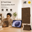 Samsung Galaxy Tab A9 8.7 Inch Case (SM-X110/X115) | Premium PU Leather Flip Cover with Multi-Angle Stand, Card Slots, Soft Silicone Back, Magnetic Closure &amp; Full Protection &ndash; Brown | iCare