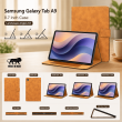 Samsung Galaxy Tab A9 8.7 Inch Case (SM-X110/X115) | Premium PU Leather Flip Cover with Multi-Angle Stand, Card Slots, Soft Silicone Back, Magnetic Closure &amp; Full Protection &ndash; Golden Brown | iCare