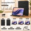 Samsung Galaxy Tab A9 8.7 Inch Case (SM-X110/X115) | Premium PU Leather Flip Cover with Multi-Angle Stand, Card Slots, Soft Silicone Back, Magnetic Closure &amp; Full Protection &ndash; Black | iCare