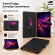 Samsung Galaxy Tab A9 8.7 Inch Case (SM-X110/X115) | Premium PU Leather Flip Cover with Multi-Angle Stand, Card Slots, Soft Silicone Back, Magnetic Closure &amp; Full Protection &ndash; Black | iCare