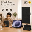 Samsung Galaxy Tab A9 8.7 Inch Case (SM-X110/X115) | Premium PU Leather Flip Cover with Multi-Angle Stand, Card Slots, Soft Silicone Back, Magnetic Closure &amp; Full Protection &ndash; Black | iCare