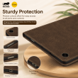 Samsung Galaxy Tab A9 Plus 11 Inch Case (SM-X210/X215/X216B) | Premium PU Leather Flip Cover with Multi-Angle Stand, Card Slots, Magnetic Closure &amp; Full Body Protection &ndash; Brown | iCare