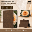 Samsung Galaxy Tab S7/S8 11 Inch Case (SM-T870/T875/X700/X706) | Premium Smart Flip Cover with Auto Sleep/Wake, Multi-Angle Stand, S Pen Holder &amp; Shockproof Protection &ndash; Brown | iCare