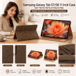 Samsung Galaxy Tab S7/S8 11 Inch Case (SM-T870/T875/X700/X706) | Premium Smart Flip Cover with Auto Sleep/Wake, Multi-Angle Stand, S Pen Holder &amp; Shockproof Protection &ndash; Brown | iCare