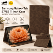 Samsung Galaxy Tab S7/S8 11 Inch Case (SM-T870/T875/X700/X706) | Premium Smart Flip Cover with Auto Sleep/Wake, Multi-Angle Stand, S Pen Holder &amp; Shockproof Protection &ndash; Brown | iCare