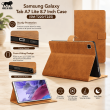 Samsung Galaxy Tab A7 Lite 8.7 Inch Case (SM-T220/T225) | Premium Smart Flip Cover with Auto Sleep/Wake, Multi-Angle Stand, Shockproof Protection &amp; Magnetic Closure &ndash; Golden Brown | iCare