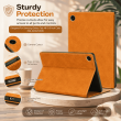 Samsung Galaxy Tab A8 10.5 Inch Case (SM-X200/X205) | Premium Smart Flip Cover with Auto Sleep/Wake, Multi-Angle Stand, Shockproof TPU Back &amp; Full Body Protection &ndash; Golden Brown | iCare