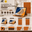 Samsung Galaxy Tab A8 10.5 Inch Case (SM-X200/X205) | Premium Smart Flip Cover with Auto Sleep/Wake, Multi-Angle Stand, Shockproof TPU Back &amp; Full Body Protection &ndash; Golden Brown | iCare