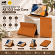 Samsung Galaxy Tab A8 10.5 Inch Case (SM-X200/X205) | Premium Smart Flip Cover with Auto Sleep/Wake, Multi-Angle Stand, Shockproof TPU Back &amp; Full Body Protection &ndash; Golden Brown | iCare