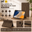 Samsung Galaxy Tab A8 10.5 Inch Case (SM-X200/X205) | Premium Smart Flip Cover with Auto Sleep/Wake, Multi-Angle Stand, Shockproof TPU Back &amp; Full Body Protection &ndash; Brown | iCare