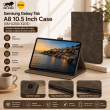 Samsung Galaxy Tab A8 10.5 Inch Case (SM-X200/X205) | Premium Smart Flip Cover with Auto Sleep/Wake, Multi-Angle Stand, Shockproof TPU Back &amp; Full Body Protection &ndash; Brown | iCare