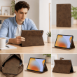 Samsung Galaxy Tab S6 Lite 10.4 Inch Case (SM-P610/P613/P615/P619) | Premium Smart Flip Cover with Auto Sleep/Wake, S Pen Holder, Multi-Angle Stand &amp; Shockproof Protection &ndash; Brown | iCare