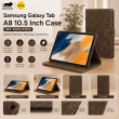 Samsung Galaxy Tab S6 Lite 10.4 Inch Case (SM-P610/P613/P615/P619) | Premium Smart Flip Cover with Auto Sleep/Wake, S Pen Holder, Multi-Angle Stand &amp; Shockproof Protection &ndash; Brown | iCare