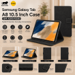 Samsung Galaxy Tab S6 Lite 10.4 Inch Case (SM-P610/P613/P615/P619) | Premium Smart Flip Cover with Auto Sleep/Wake, S Pen Holder, Multi-Angle Stand &amp; Shockproof Protection &ndash; Black | iCare