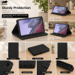 Smart Case for Samsung Galaxy Tab A7 Lite 8.7" &ndash; Trifold Stand Cover with Auto Sleep/Wake &amp; Shockproof TPU Back (SM-T220, SM-T225, SM-T227) &ndash; Black | iCare