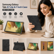 Smart Case for Samsung Galaxy Tab A7 Lite 8.7" &ndash; Trifold Stand Cover with Auto Sleep/Wake &amp; Shockproof TPU Back (SM-T220, SM-T225, SM-T227) &ndash; Black | iCare